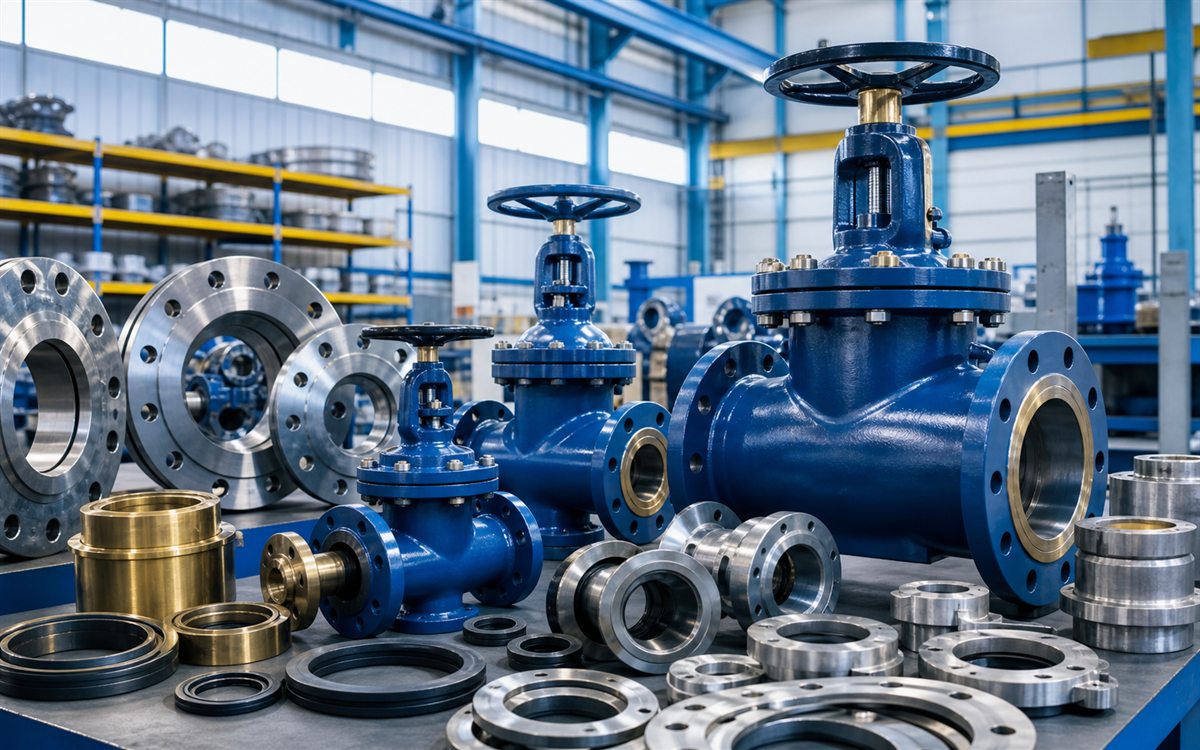 Industrial valves and flanges